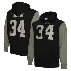 Bo Jackson Las Vegas Raiders Retired Player Name & Number Pullover Hoodie Black | Mitchell & Ness