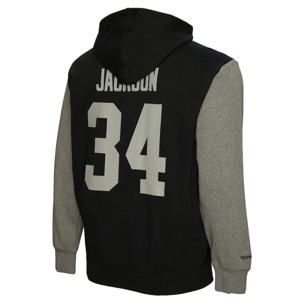 Bo Jackson Las Vegas Raiders Retired Player Name & Number Pullover Hoodie Black | Mitchell & Ness