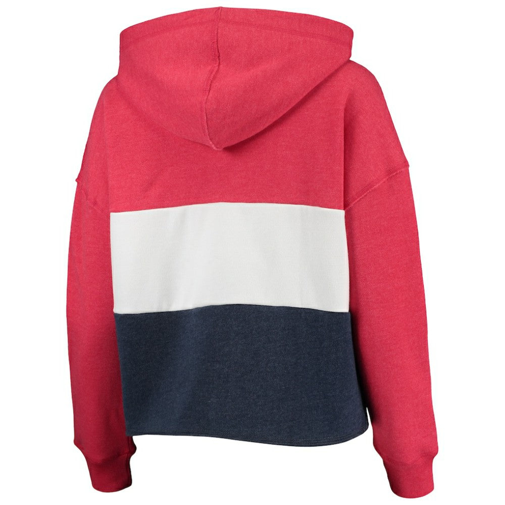 Washington Nationals '47 Women's Lizzy Cropped Pullover Hoodie - MLB