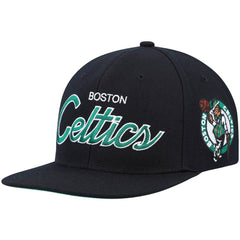 Boston Celtics Hardwood Classics Script 2.0 Snapback Hat Black - NBA