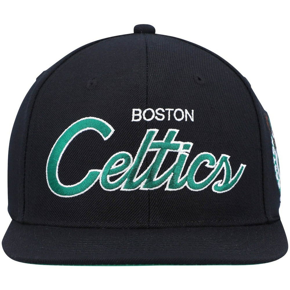 Boston Celtics Hardwood Classics Script 2.0 Snapback Hat Black - NBA