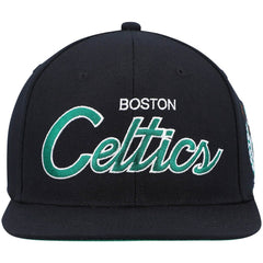 Boston Celtics Hardwood Classics Script 2.0 Snapback Hat Black - NBA