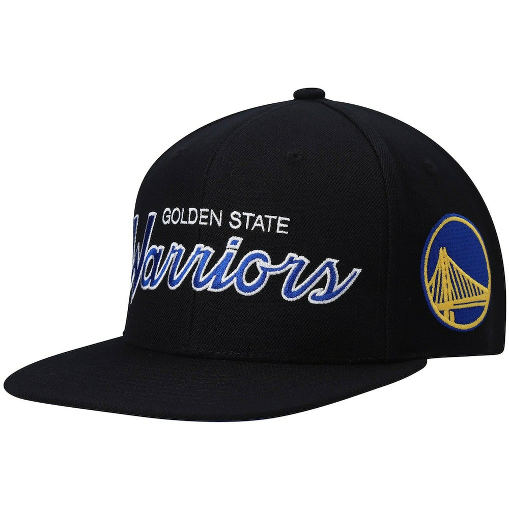 Golden State Warriors Hardwood Classics Script 2.0 Snapback Hat Black - NBA