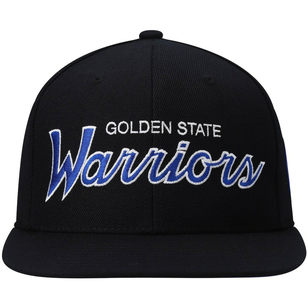 Golden State Warriors Hardwood Classics Script 2.0 Snapback Hat Black - NBA