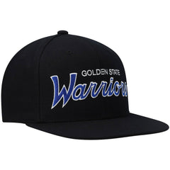 Golden State Warriors Hardwood Classics Script 2.0 Snapback Hat Black - NBA