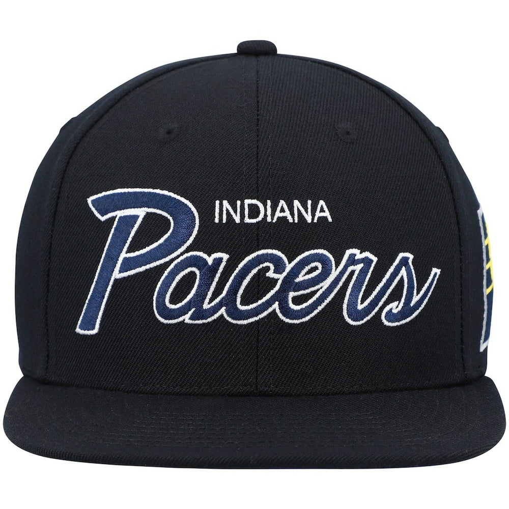Indiana Pacers Hardwood Classics Script 2.0 Snapback Hat Black - NBA