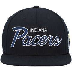 Indiana Pacers Hardwood Classics Script 2.0 Snapback Hat Black - NBA