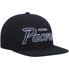 Indiana Pacers Hardwood Classics Script 2.0 Snapback Hat Black - NBA