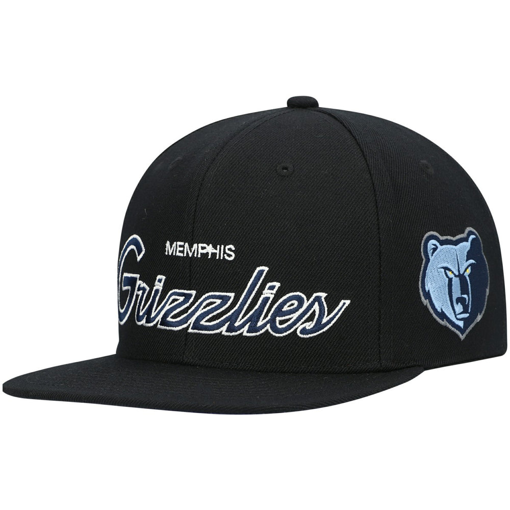 Memphis Grizzlies Hardwood Classics Script 2.0 Snapback Hat Black - NBA