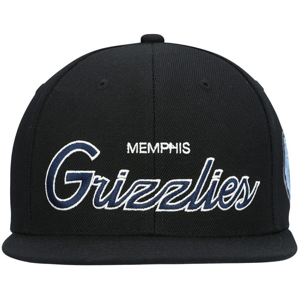 Memphis Grizzlies Hardwood Classics Script 2.0 Snapback Hat Black - NBA
