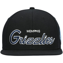 Memphis Grizzlies Hardwood Classics Script 2.0 Snapback Hat Black - NBA
