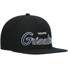 Memphis Grizzlies Hardwood Classics Script 2.0 Snapback Hat Black - NBA