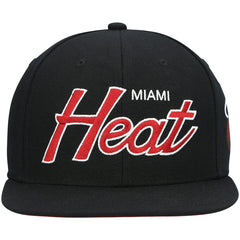 Miami Heat Hardwood Classics Script 2.0 Snapback Hat Black - NBA