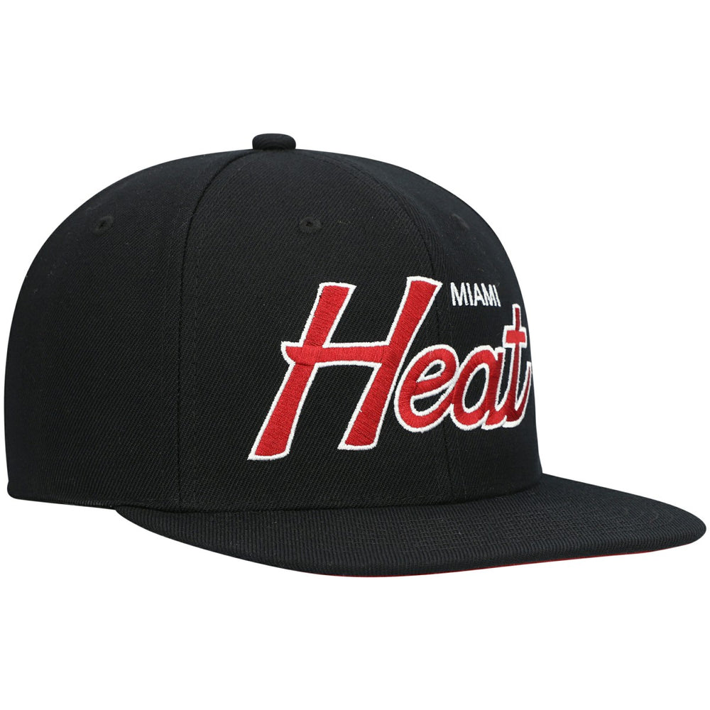 Miami Heat Hardwood Classics Script 2.0 Snapback Hat Black - NBA