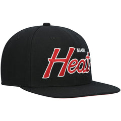 Miami Heat Hardwood Classics Script 2.0 Snapback Hat Black - NBA