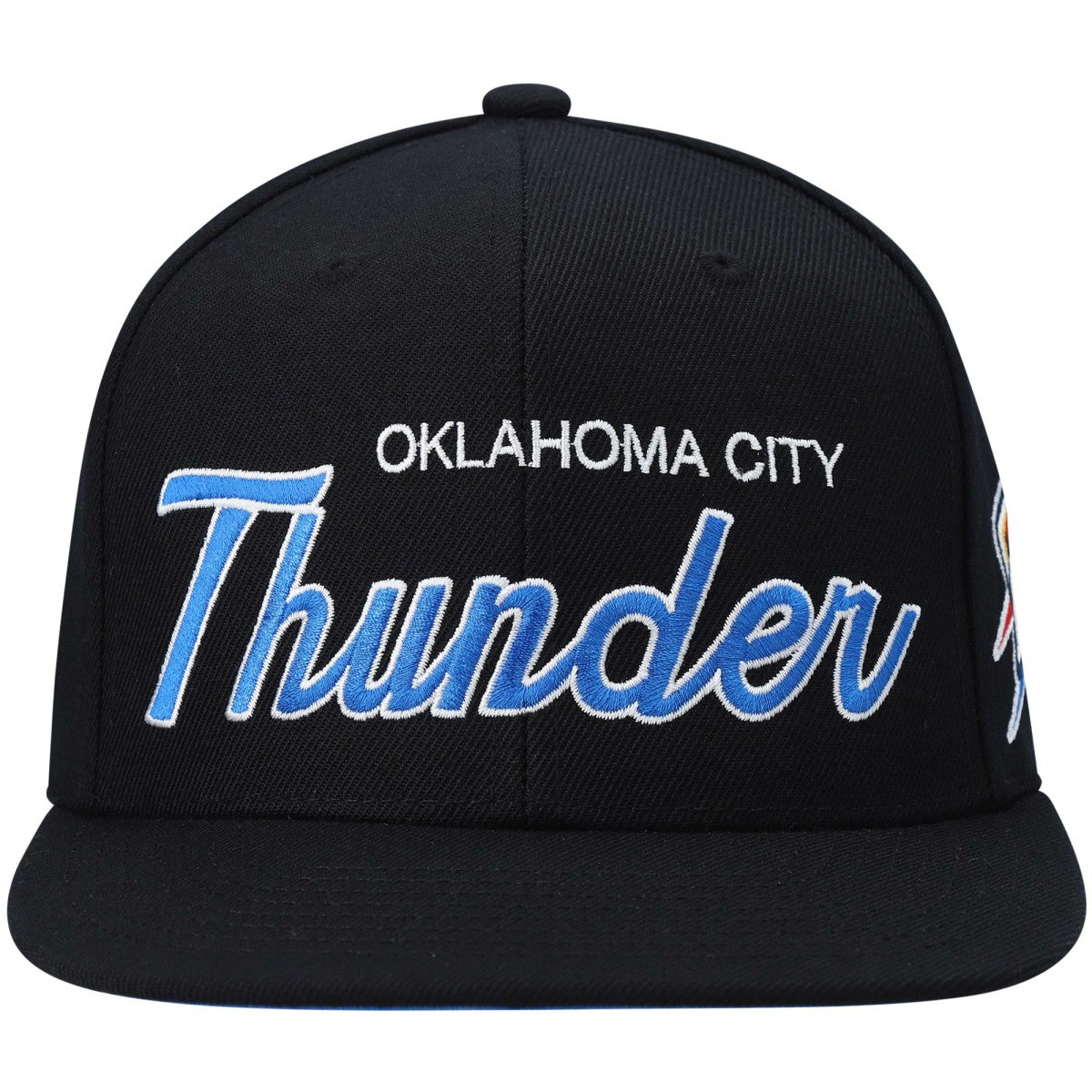 Oklahoma City Thunder Hardwood Classics Script 2.0 Snapback Hat Black - NBA