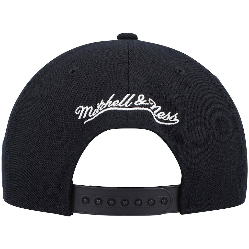 Philadelphia 76ers Hardwood Classics Script 2.0 Snapback Hat Black - NBA