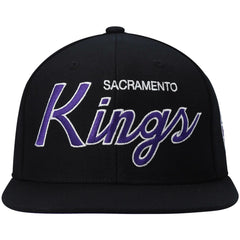 Sacramento Kings Hardwood Classics Script 2.0 Snapback Hat Black - NBA