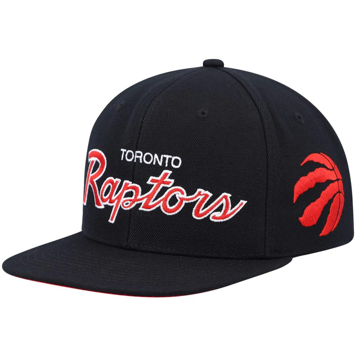Toronto Raptors Hardwood Classics Script 2.0 Snapback Hat Black - NBA
