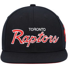 Toronto Raptors Hardwood Classics Script 2.0 Snapback Hat Black - NBA