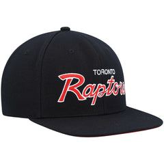 Toronto Raptors Hardwood Classics Script 2.0 Snapback Hat Black - NBA