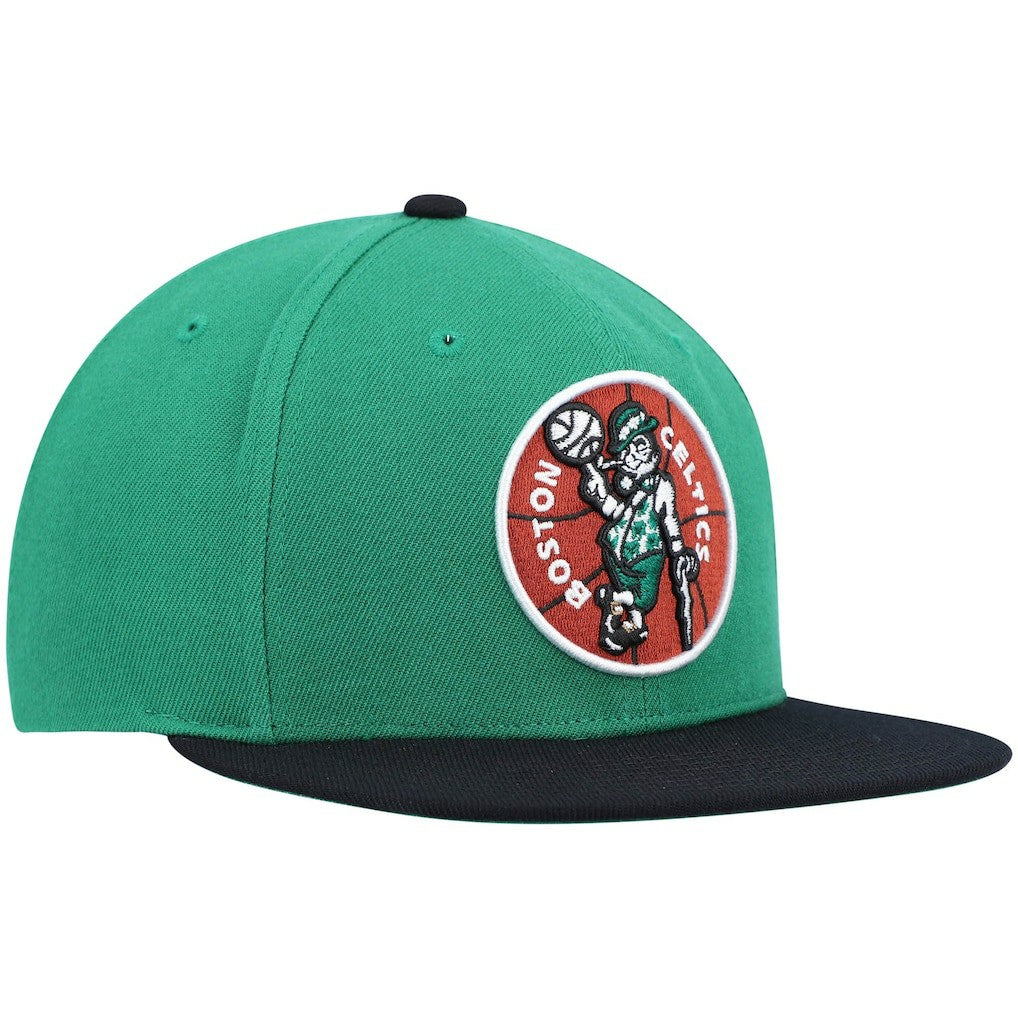 Boston Celtics Hardwood Classics Team Two-Tone 2.0 Snapback Hat Kelly Green/Black - NBA