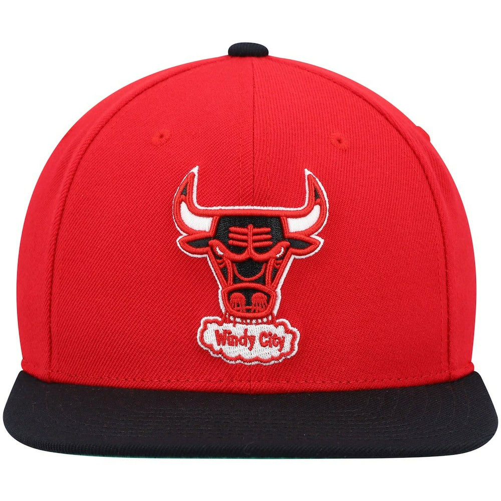 Chicago Bulls Hardwood Classics Team Two-Tone 2.0 Snapback Hat Red/Black - NBA