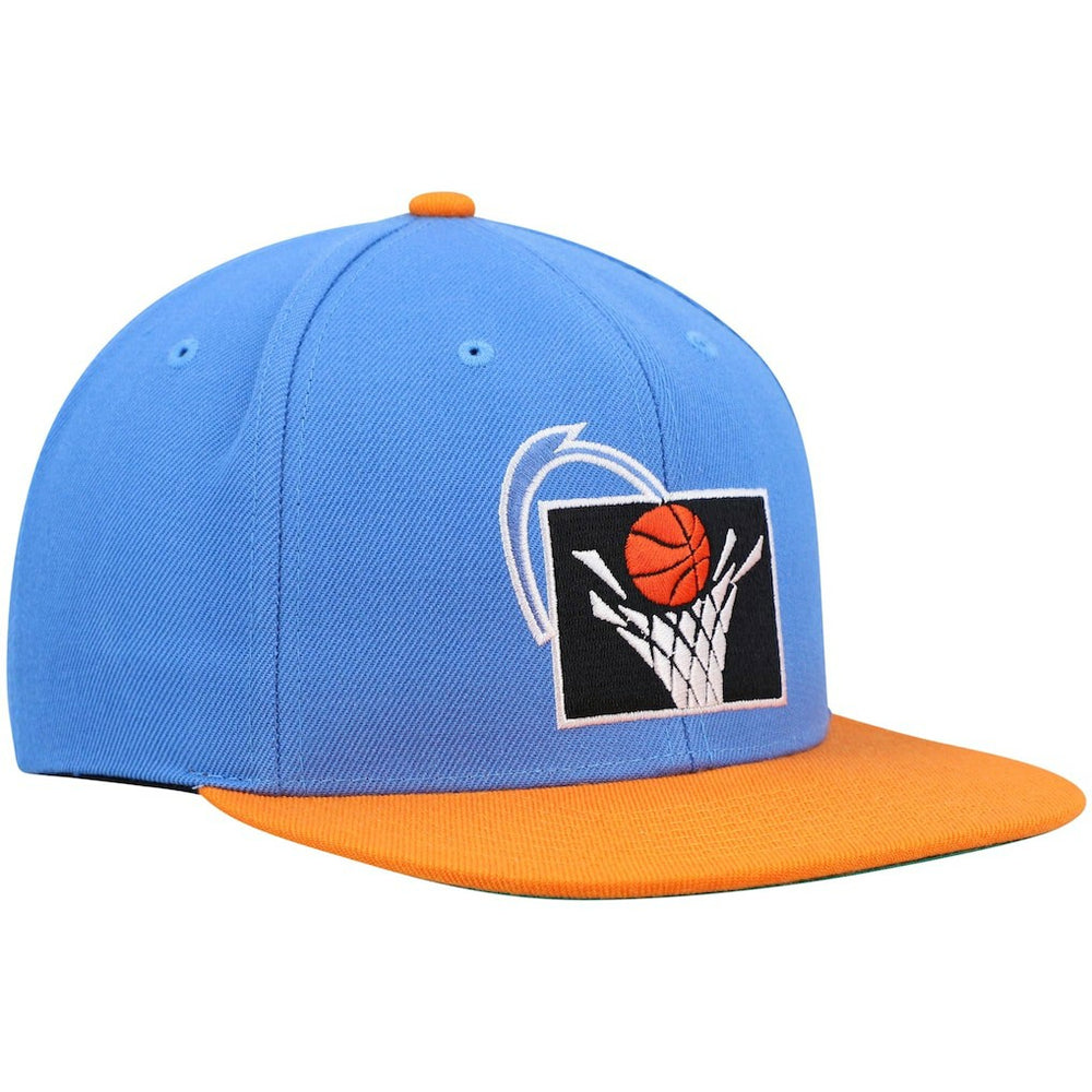 Cleveland Cavaliers Hardwood Classics Team Two-Tone 2.0 Snapback Hat Blue/Orange - NBA