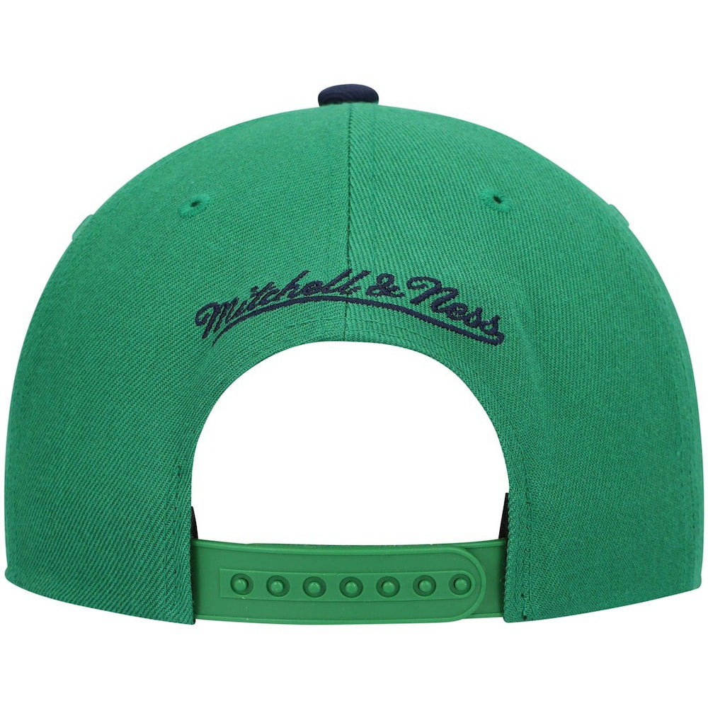 Dallas Mavericks Hardwood Classics Team Two-Tone 2.0 Snapback Hat Green/Navy - NBA