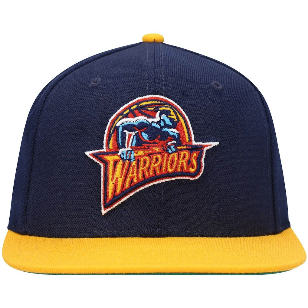 Golden State Warriors Hardwood Classics Team Two-Tone 2.0 Snapback Hat Navy/Gold - NBA
