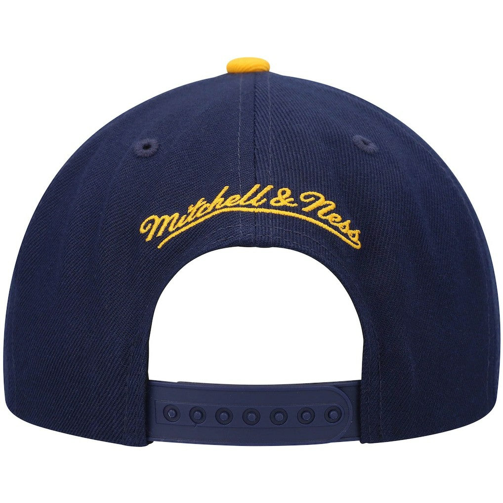 Golden State Warriors Hardwood Classics Team Two-Tone 2.0 Snapback Hat Navy/Gold - NBA