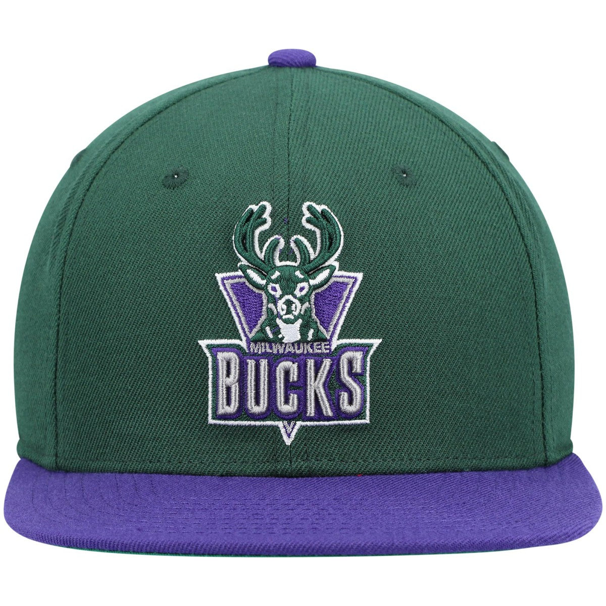Milwaukee Bucks Hardwood Classics Team Two-Tone 2.0 Snapback Hat Green/Purple - NBA