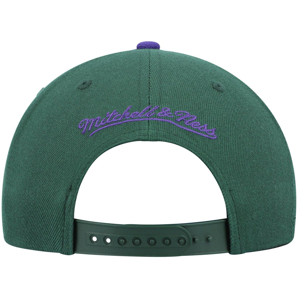 Milwaukee Bucks Hardwood Classics Team Two-Tone 2.0 Snapback Hat Green/Purple - NBA