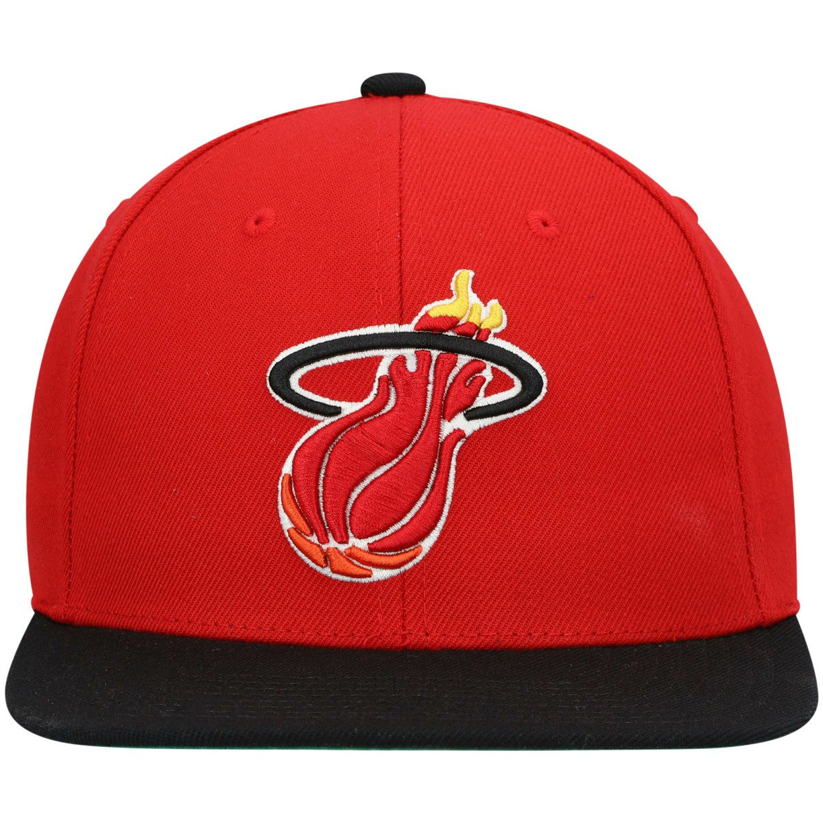 Miami Heat Hardwood Classics Team Two-Tone 2.0 Snapback Hat Red/Black - NBA