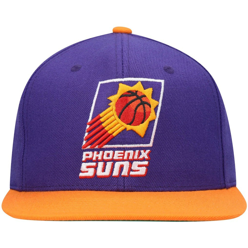 Phoenix Suns Hardwood Classics Team Two-Tone 2.0 Snapback Hat Purple/Orange - NBA