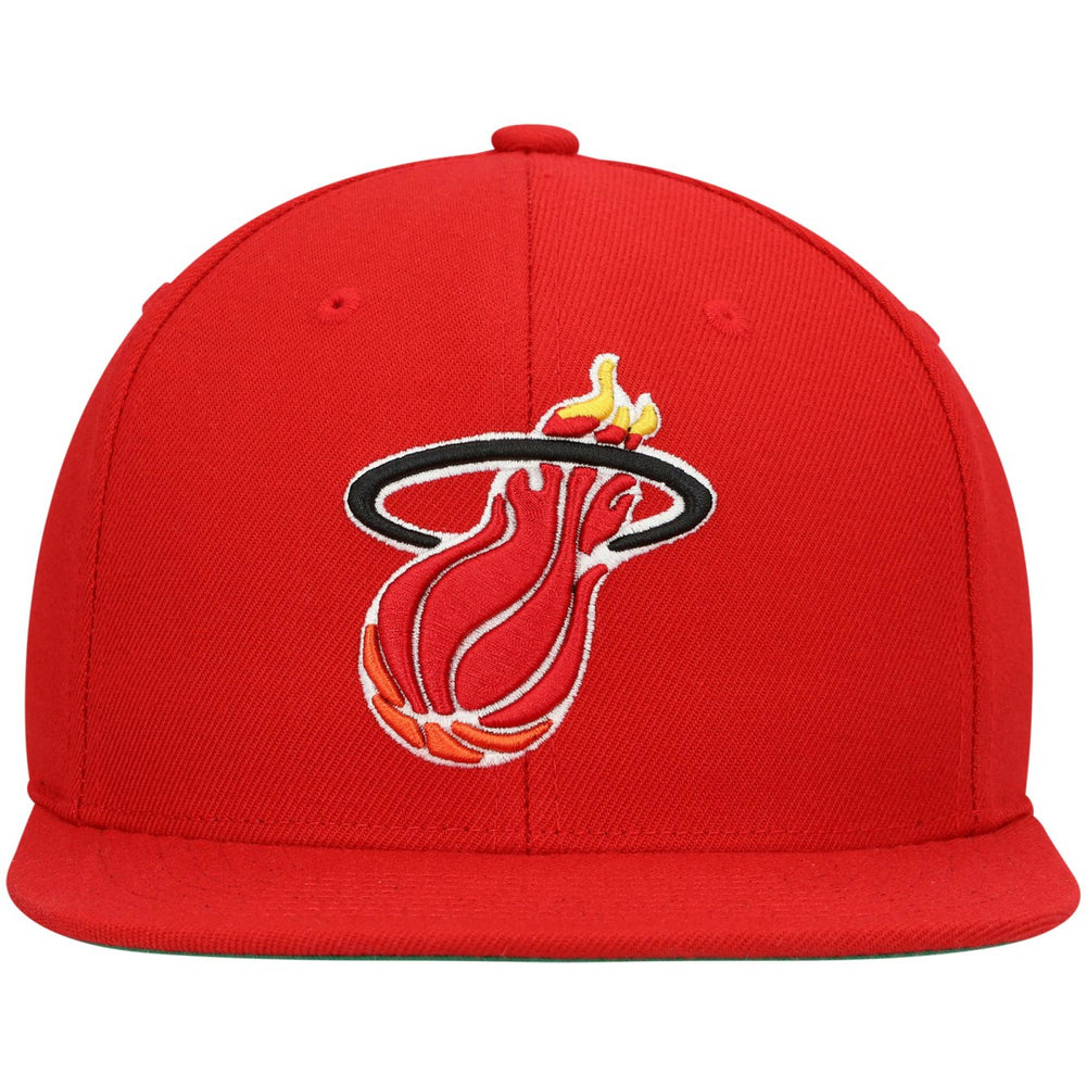 Miami Heat Hardwood Classics Team Ground 2.0 Snapback Hat Red - NBA