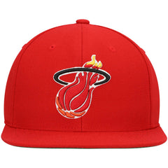 Miami Heat Hardwood Classics Team Ground 2.0 Snapback Hat Red - NBA