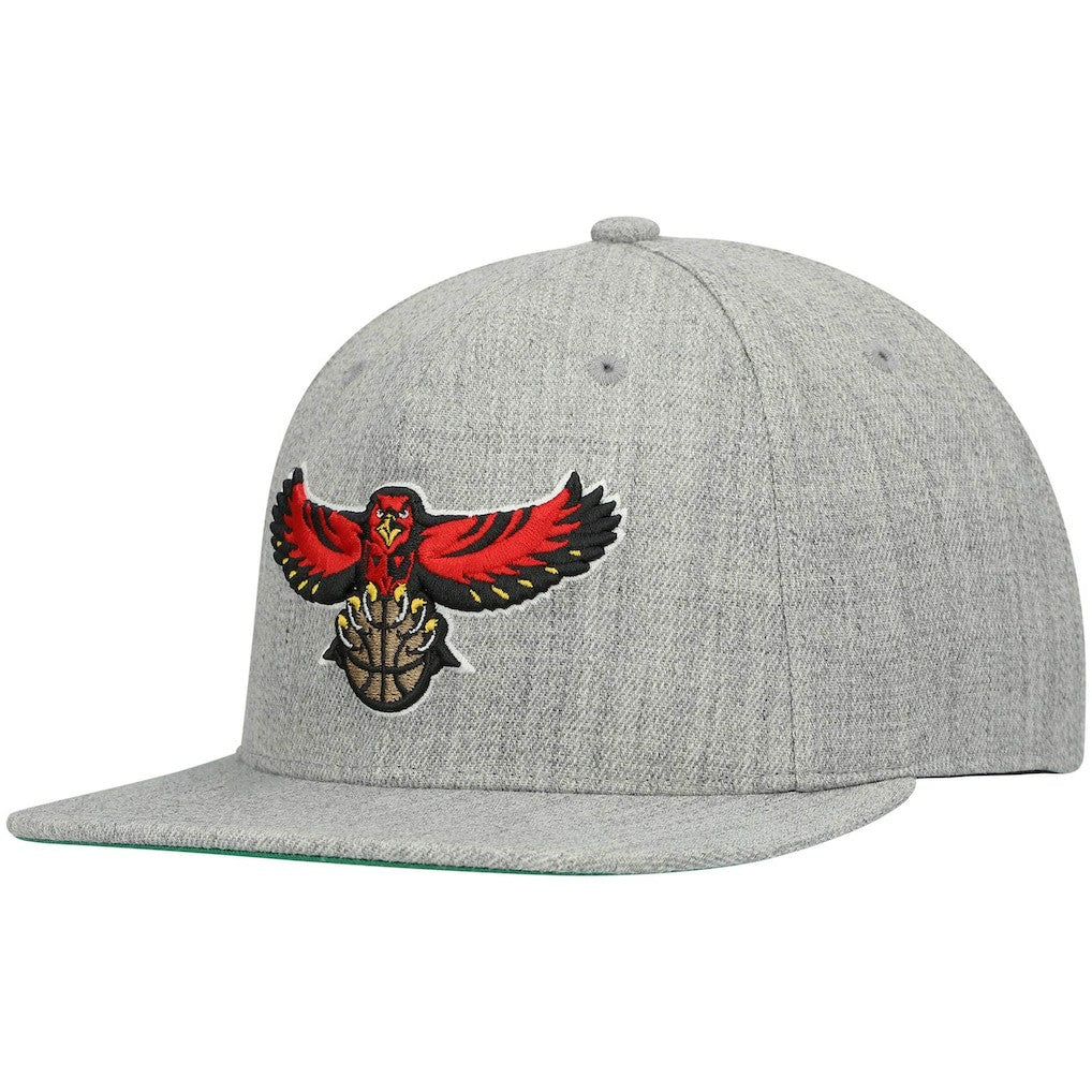 Atlanta Hawks Hardwood Classics Team 2.0 Snapback Hat Heathered Gray - NBA