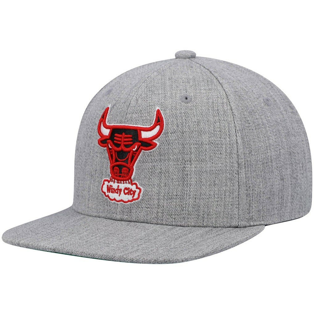Chicago Bulls Hardwood Classics Team 2.0 Snapback Hat Heathered Gray - NBA