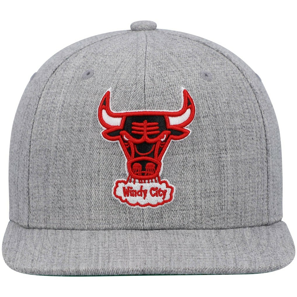 Chicago Bulls Hardwood Classics Team 2.0 Snapback Hat Heathered Gray - NBA