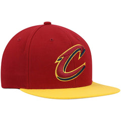 Cleveland Cavaliers Team Two-Tone 2.0 Snapback Hat Wine/Gold - NBA
