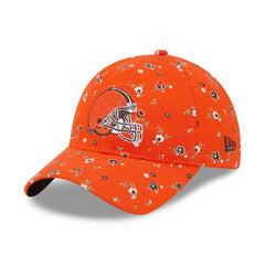 Cleveland Browns New Era Women's Floral 9TWENTY Adjustable Hat Orange | NFL