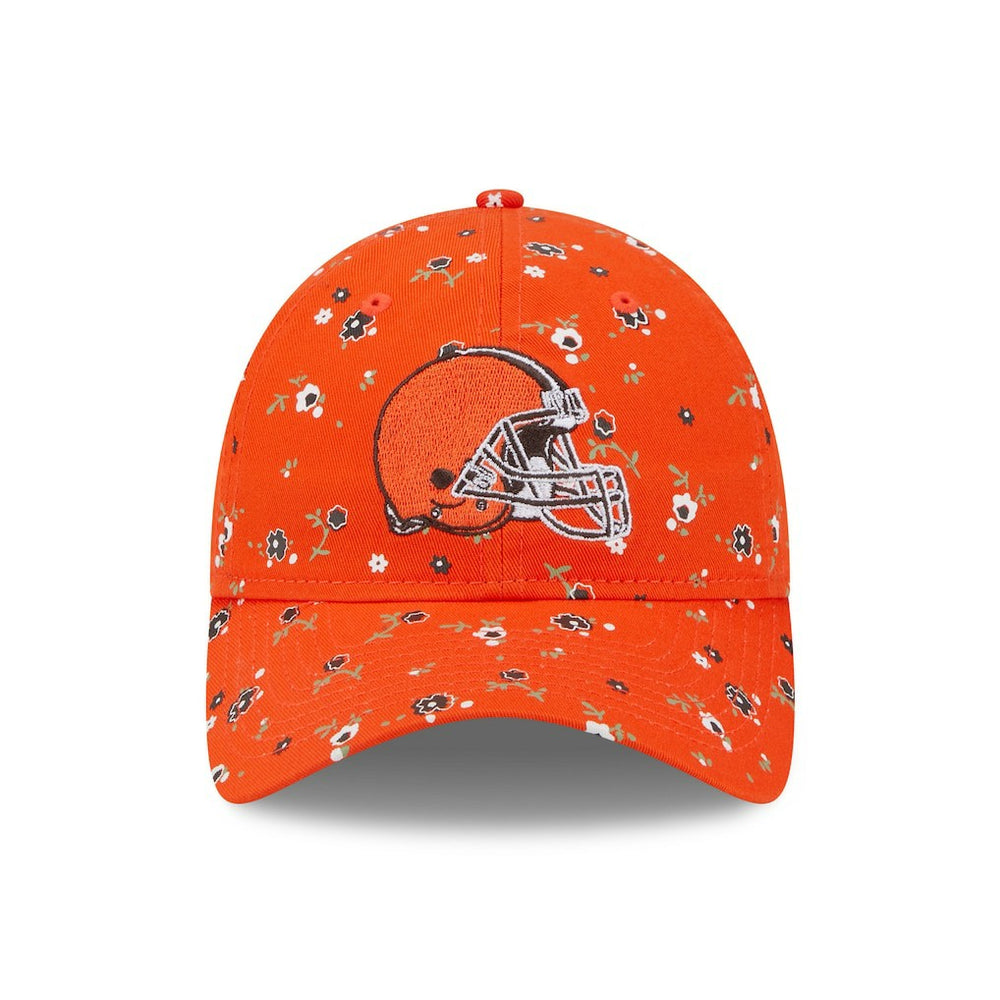 Cleveland Browns New Era Women's Floral 9TWENTY Adjustable Hat Orange | NFL