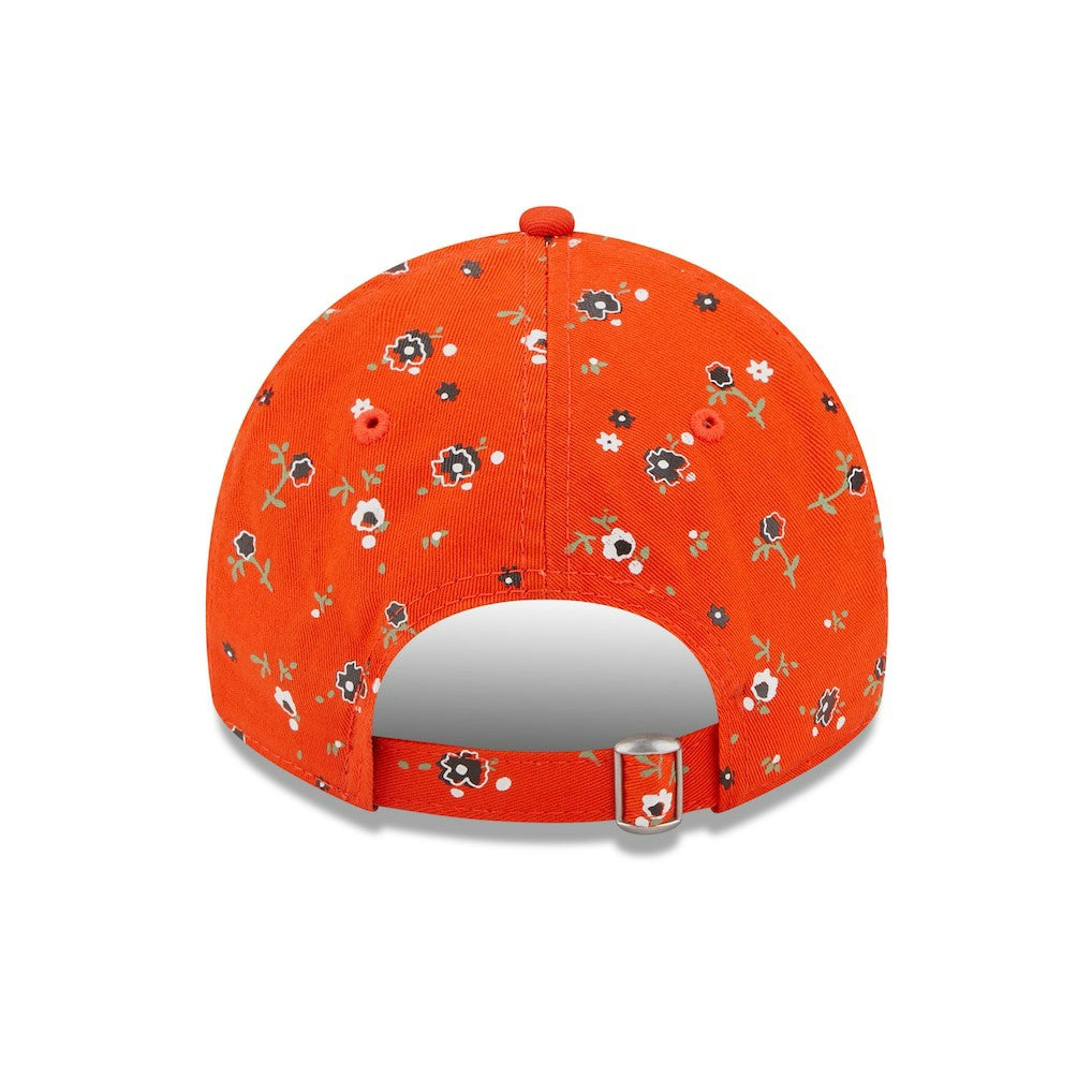 Cleveland Browns New Era Women's Floral 9TWENTY Adjustable Hat Orange | NFL