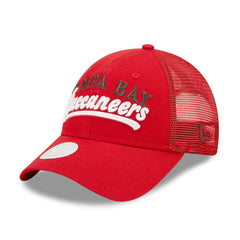 Tampa Bay Buccaneers New Era Women's Team Trucker 9FORTY Snapback Hat Red | NFL