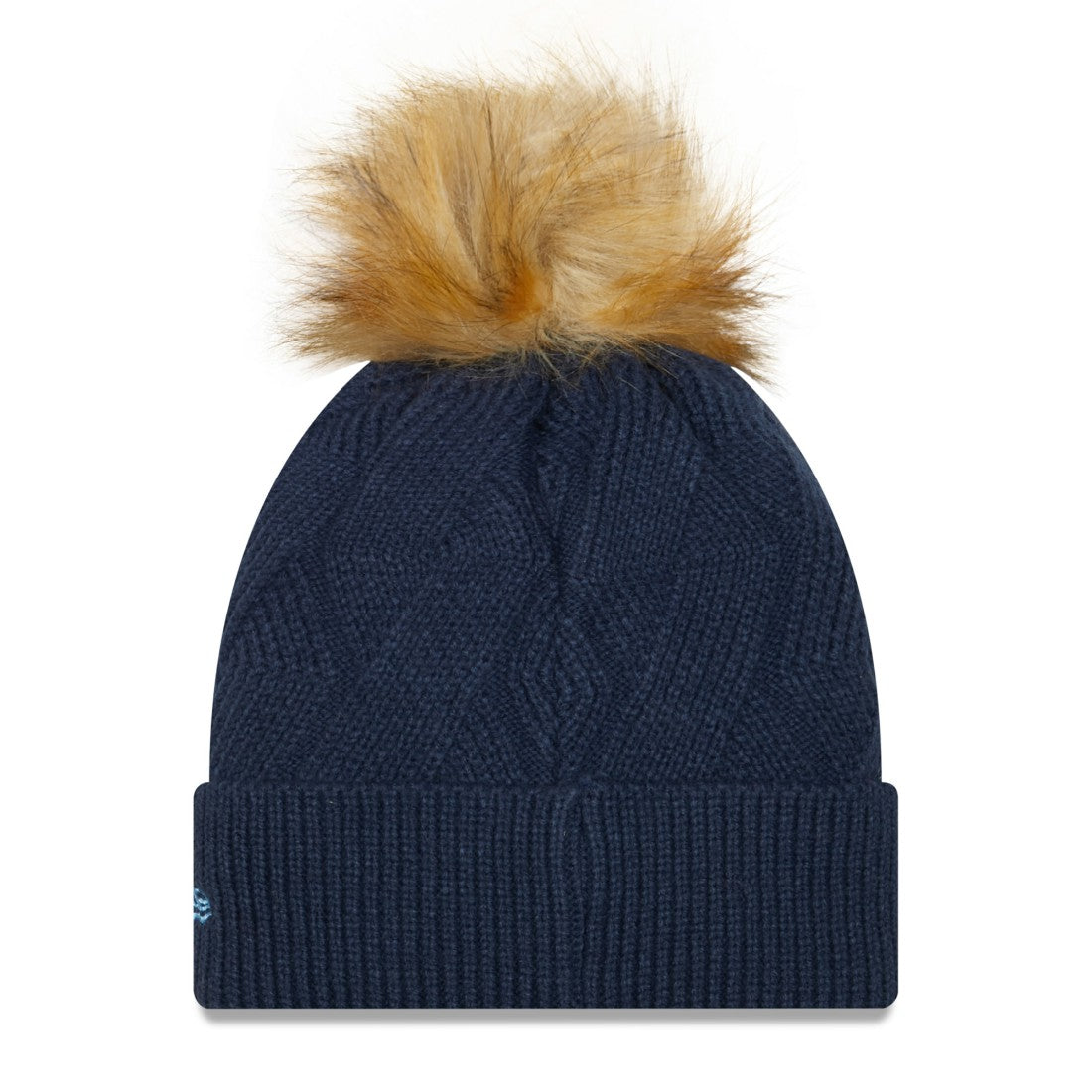 Tennessee Titans New Era Women's Snowy Cuffed Knit Hat with Pom Navy | NFL