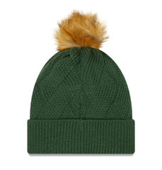Green Bay Packers New Era Women's Snowy Cuffed Knit Hat with Pom Green | NFL