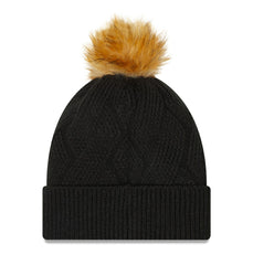 Las Vegas Raiders New Era Women's Snowy Cuffed Knit Hat with Pom Black | NFL