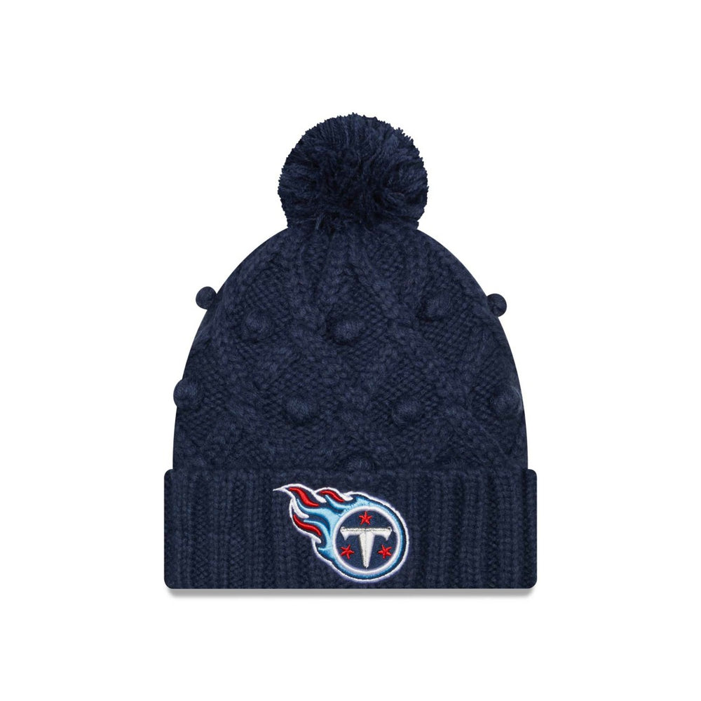 Tennessee Titans New Era Women's Toasty Cuffed Knit Hat with Pom Navy | NFL