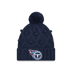 Tennessee Titans New Era Women's Toasty Cuffed Knit Hat with Pom Navy | NFL